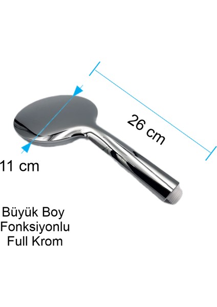 | Dushlux Full Krom, Fonksiyonlu, Paslanmaz Tepe Duş Seti fırsatları