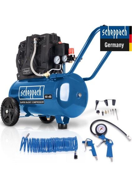 HC25SI Sessiz Kompresör 1100 W 8 Bar 24 Lt - 5906140901