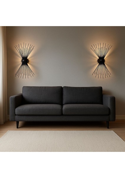 Kirpi Aplik | Siyah | 30X45CM | E14 Duy fiyatları