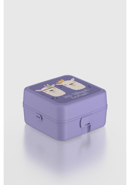 Leya Lama Desenli Pp Çocuk Beslenme Kabı 412003 Mor