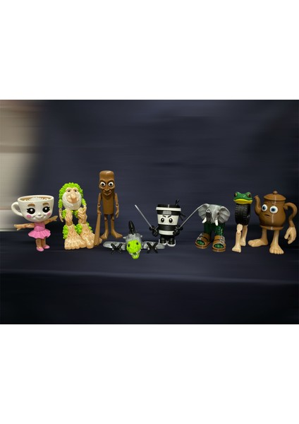 Mega Boy Tung, Ta, Sahur Ballerina Cuppicino, Assassino, Lirili, Bombardino,boneca,brr Patapim 8'li Set