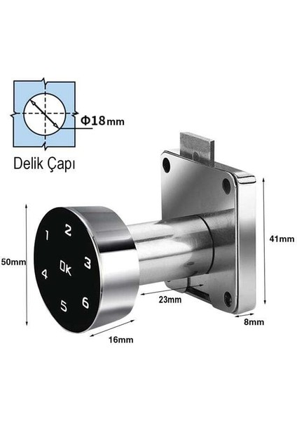 PowerMaster PM-26730 Çekmece Dolap Kilidi Dijital Numaralı Standart fiyatları