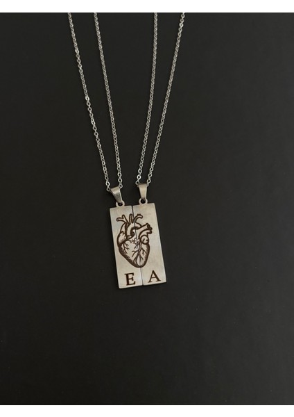 Paslanmaz Çelik Çift Yarım Kalp Kolye fiyatları