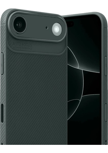 Apple iPhone 17 Air Auto Focus Karbon Kapak - Koyu Yeşil