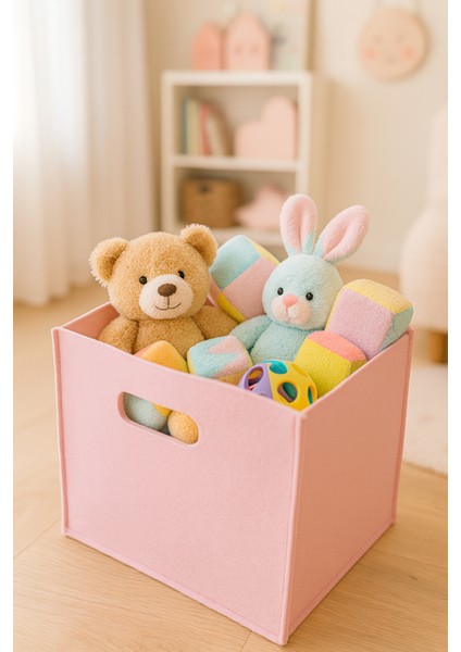 Çok Amaçlı Kullanım %100 Keçe Organizer Sepet Çocuk Odası Dolap Içi Organizer