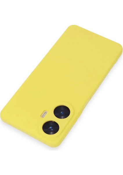 Realme C55 Kılıf Nano Içi Kadife Silikon - Sarı fiyatları