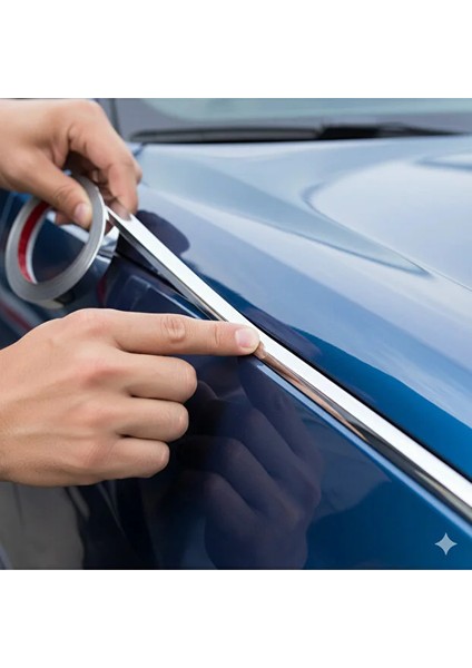 Mercedes M Uyumlu Yapışkanlı Krom Nikelaj Trim Şerit 18MM 5m – Araç ve Dekor Kullanımına Uygun