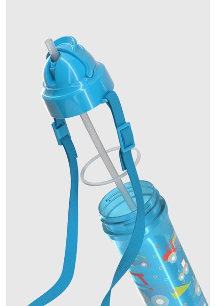 Migo Araba Desenli 300 ml Askılı Pipetli Pp Bebek Suluk 912013 Mavi modelleri