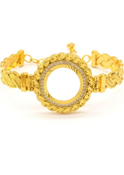 Çeyrek Altın Çerçeve Bileklik Çelik Altın Kaplama Örgü MODEL-BLZ-635 indirimleri