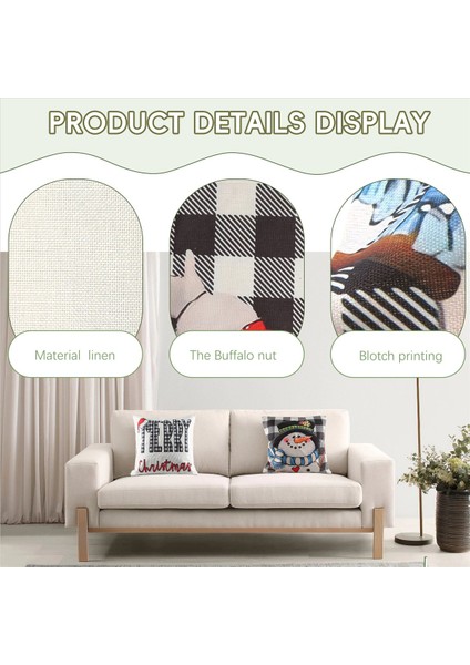 Noel Yastığı Kapakları 18X18 Set 4 Noel Süslemeleri Çiftlik Evi Yastıklar Atma Snowman Yastık Kılıfı Ev Dekor (Yurt Dışından) indirimleri