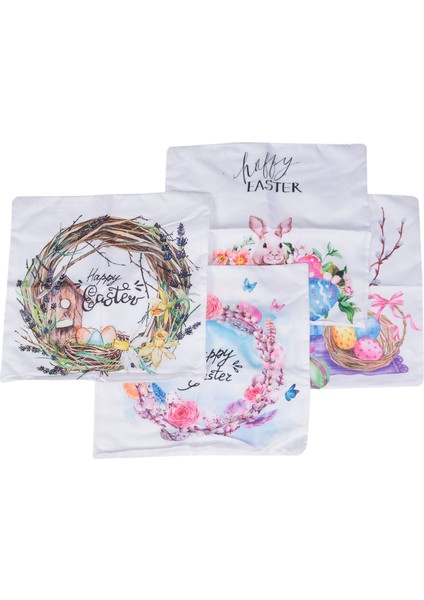 4pcs Yastık Kapağı Mutlu Paskalya Yumurtaları Tavşan Yastık Kılıfı Kanepe Paskalya Ev Dekorasyonları 45X45CM (Yurt Dışından) fiyatları