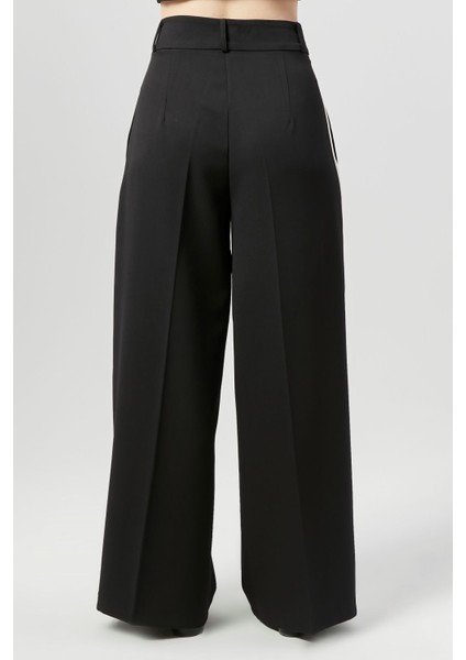 Kadın Şerit Detaylı Palazzo Pantolon