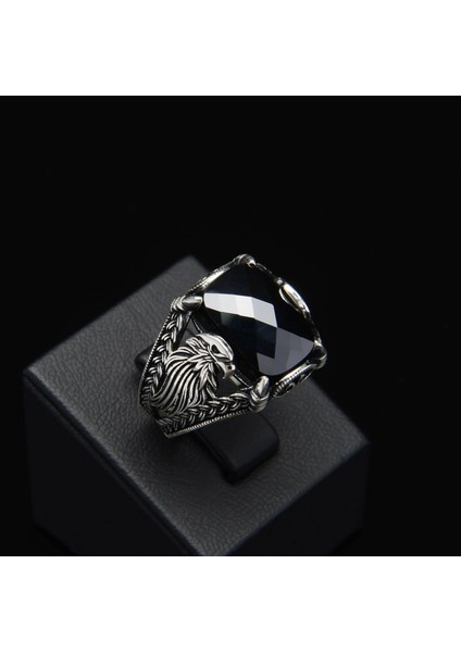 718A Siyah Zirkon Gümüş Yüzük fiyatları
