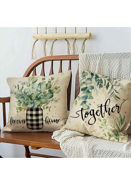 Bahar Yastığı Kapağı 18X18 Set 8 Okaliptüs Yaprağı Çiftlik Evi Yastık Bahar Süslemeleri Kanepe Yastık Kılıfı (Yurt Dışından) fiyatları