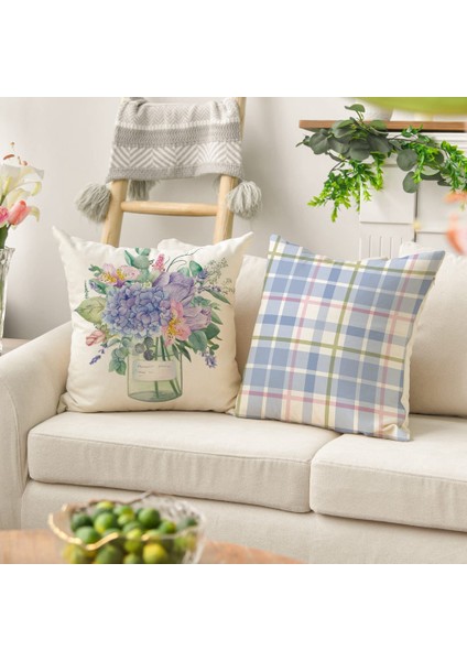 Bahar Yastığı Kapakları 18X18 Set 4 Buffalo Plaid Farmhouse Atma Yastığı Sprow Bahar Süslemeleri Yastık Kılıfı Ev Dekoru (Yurt Dışından) modelleri