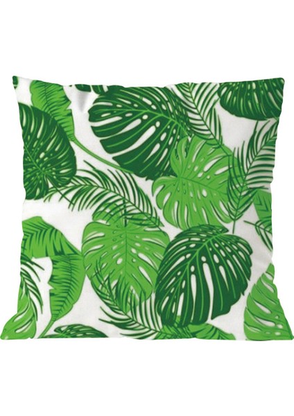 4pcs Bitki Yastık Kapağı Tropik Ağacı Yeşil Yastık Kapağı Palmiye Yaprağı Dekoratif Yastıklar Çiçek Yastık Kapağı 45X45CM (Yurt Dışından) modelleri