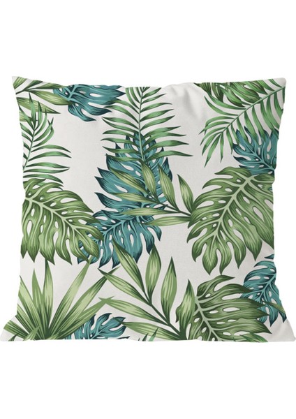 4pcs Bitki Yastık Kapağı Tropik Ağacı Yeşil Yastık Kapağı Palmiye Yaprağı Dekoratif Yastıklar Çiçek Yastık Kapağı 45X45CM (Yurt Dışından) indirimleri