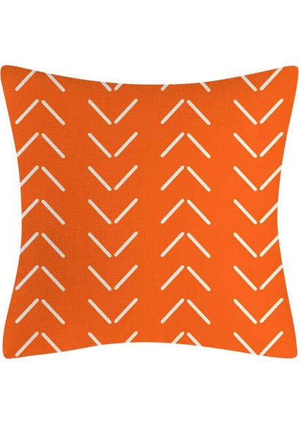 Turuncu Yastık 18X18 Set 4 Ev Dekoratif Atış Yastık Kapakları Açık Keten Kanepe Atma Yastık Kılıfı (Yurt Dışından) fırsatları