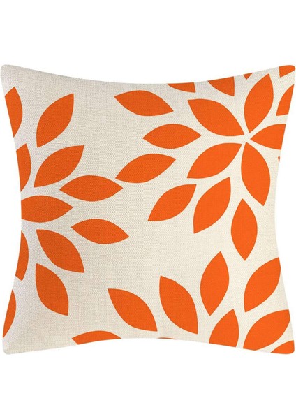 Turuncu Yastık 18X18 Set 4 Ev Dekoratif Atış Yastık Kapakları Açık Keten Kanepe Atma Yastık Kılıfı (Yurt Dışından) indirimleri