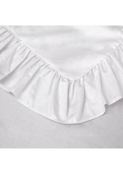 4x% 100 Pamuklu Fırfır Yastık Kılıfı Fırfırlı Yastık Kapağı Beyaz Yastık Kılıfı (Yurt Dışından) indirimleri