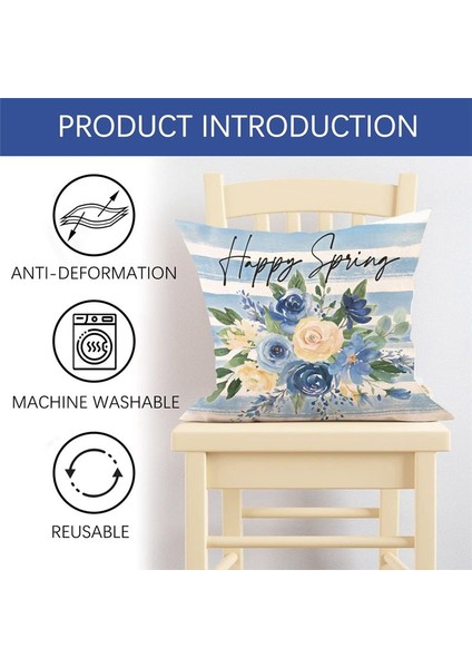 Bahar Yastığı 18X18 Set 4 Çiftlik Evi Atma Yastıkları Bahar Dekorasyonları Buffalo Ekose Ev Dekorasyonu Için Kanepe Kanepe (Yurt Dışından) modelleri