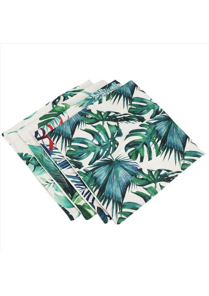 Bahçe Mobilya Bahçe Yastıkları Için 4 Açık Minder Seti Keten Yeşil Yastık 18X18INÇ Kanepe Yastıkları Kapak (Yurt Dışından) fiyatları