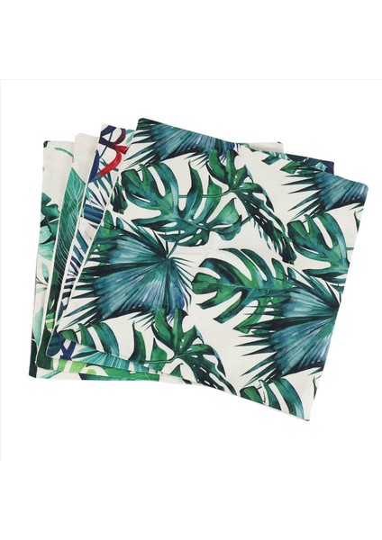 Bahçe Mobilya Bahçe Yastıkları Için 4 Açık Minder Seti Keten Yeşil Yastık 18X18INÇ Kanepe Yastıkları Kapak (Yurt Dışından) modelleri