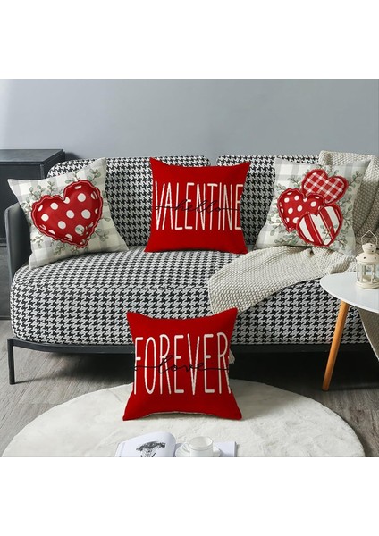 Sevgililer Günü Yastığı Kapakları Sonsuza Kadar Seviyor Okaliptüs Yaprakları Yastık Kapakları At Aşk Kalpleri Yastık Kılıfı Dekorasyonu (Yurt Dışından) indirimleri