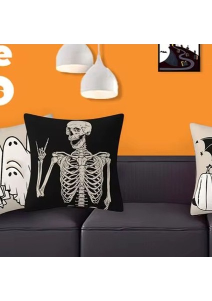 Cadılar Bayramı Yastığı Kapakları 18X18INCH Atma Yastık Kapakları 4peeces Cadılar Bayramı Yastık Kılıfı Cadılar Bayramı Dekorasyon Yastık Kapakları (Yurt Dışından) fiyatları