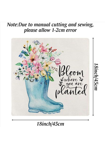 Bahar Yastığı Kapakları 18X18INCH Atma Yastığı Kılıfı 8 Farmhouse Yastık Kılıfı Ev Dekor (Yurt Dışından) fırsatları