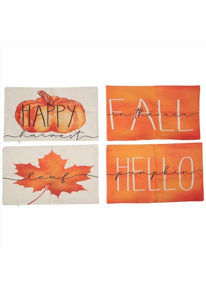 Sonbahar Dekor Akçaağaç Yaprağı Atma Yastık Kapakları 12 x 20 Yastık Sonbahar Şükran Günü Yastık Kılıfı 4 Kişilik Kanepe Seti (Yurt Dışından)