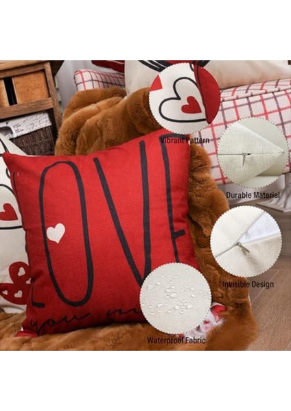 Sevgililer Yastık Kapakları Yastık Kapakları Sevgililer Dekor Seti 4 Yastık Kapağı Yıldönümü Düğün Yastık Dekoru (Yurt Dışından) fiyatları