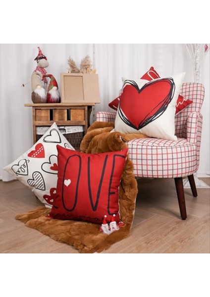 Sevgililer Yastık Kapakları Yastık Kapakları Sevgililer Dekor Seti 4 Yastık Kapağı Yıldönümü Düğün Yastık Dekoru (Yurt Dışından) modelleri