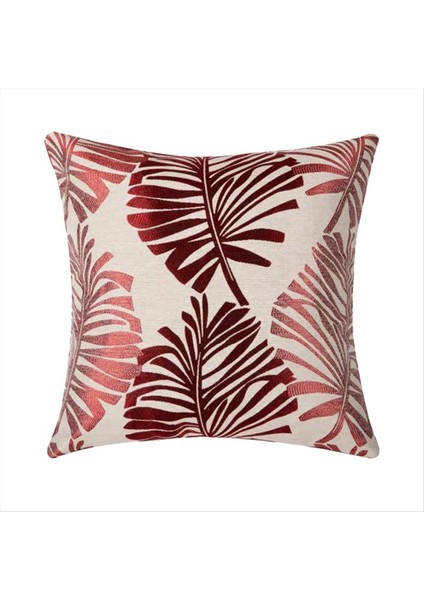 45X45CM Yapraklar Bitki Desen Yastık Kılıfı Ins Stil Yaprağı Dekoratif Yastık Kılıfları Yastık Kapakları Ev Dekoru D (Yurt Dışından)