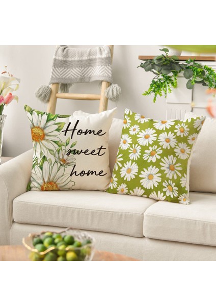 Bahar Yastık 18X18 Set 4 Çiftlik Evi Atma Yastık Bahar Süslemeleri Çiçek Yastık Kılıfı Ev Dekor (Yurt Dışından) fırsatları