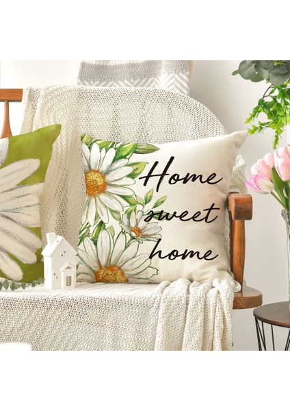Bahar Yastık 18X18 Set 4 Çiftlik Evi Atma Yastık Bahar Süslemeleri Çiçek Yastık Kılıfı Ev Dekor (Yurt Dışından) indirimleri