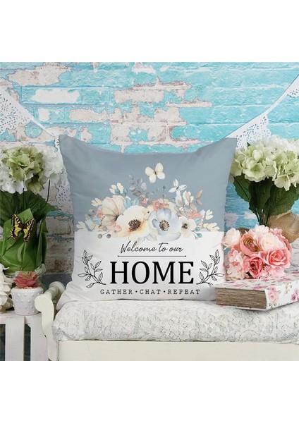 Bahar Yastığı Kapakları 18X18 Set 4 Yay Dekorasyonu Çiftlik Evi Yastığı Atma Kapakları Evde Kanepe Dekor (Yurt Dışından) indirimleri