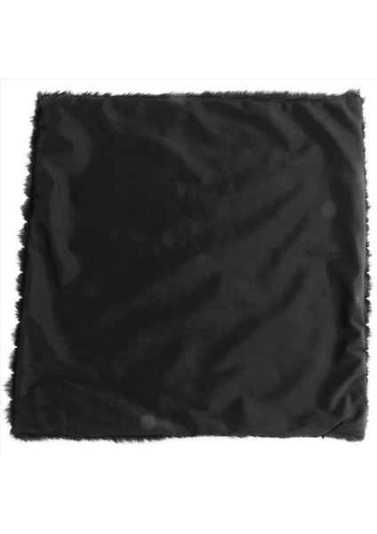 Kürk Peluş Peluş Siyah Atma Yastığı Kapakları Bulanık Çizgili Yastık Kılıfı Yastık Kapakları 18 x 18 Inç Dekor Kanepe Yatak Odası B (Yurt Dışından)