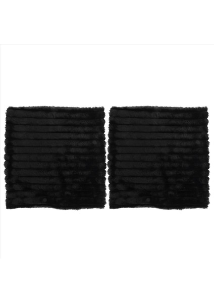 Kürk Peluş Peluş Siyah Atma Yastığı Kapakları Bulanık Çizgili Yastık Kılıfı Yastık Kapakları 18 x 18 Inç Dekor Kanepe Yatak Odası B (Yurt Dışından) modelleri