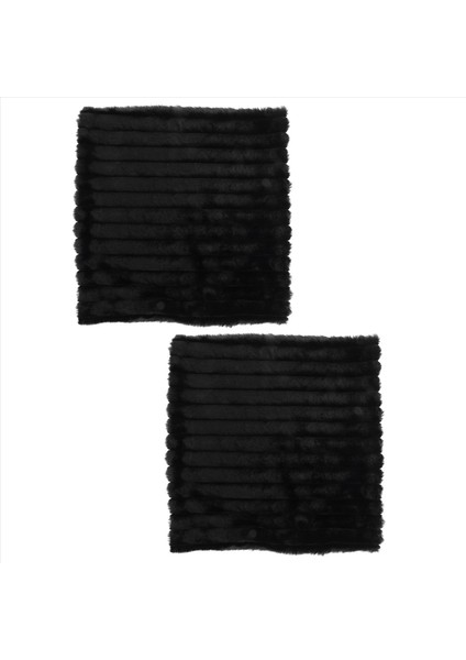 Kürk Peluş Peluş Siyah Atma Yastığı Kapakları Bulanık Çizgili Yastık Kılıfı Yastık Kapakları 18 x 18 Inç Dekor Kanepe Yatak Odası B (Yurt Dışından) fırsatları