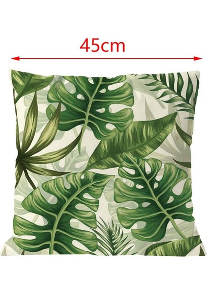 8pcs Bitki Yastık Kapağı Tropik Ağacı Yeşil Yastık Kapağı Palmiye Yaprağı Dekoratif Yastıklar Çiçek Yastık Kapağı 45X45CM (Yurt Dışından) fırsatları