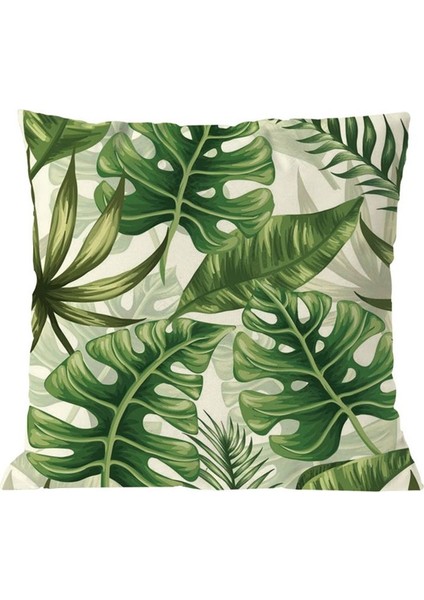 8pcs Bitki Yastık Kapağı Tropik Ağacı Yeşil Yastık Kapağı Palmiye Yaprağı Dekoratif Yastıklar Çiçek Yastık Kapağı 45X45CM (Yurt Dışından) indirimleri