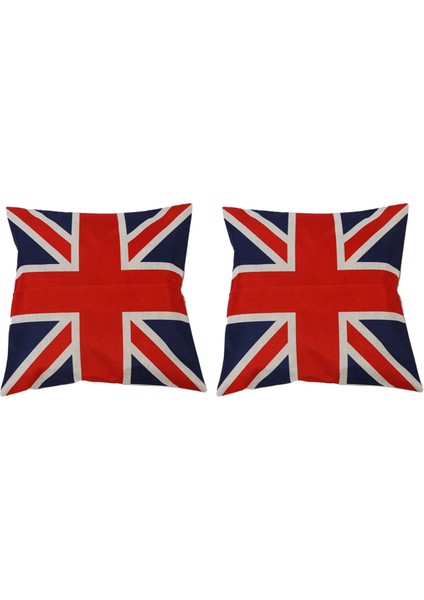 2x Ingiliz Vintage Style Union Jack Flag Atma Yastık Kılıfı Yastık Kılıfı (Yurt Dışından)