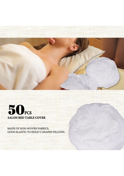 50PC U Şekilli Tek Kullanımlık Dokunulmamış Yastık Kağıdı Güzellik Spa Salon Yatak Örtü Masajı Yüz Beşiği Kafa Dinlenme Kapakları (Yurt Dışından) fırsatları