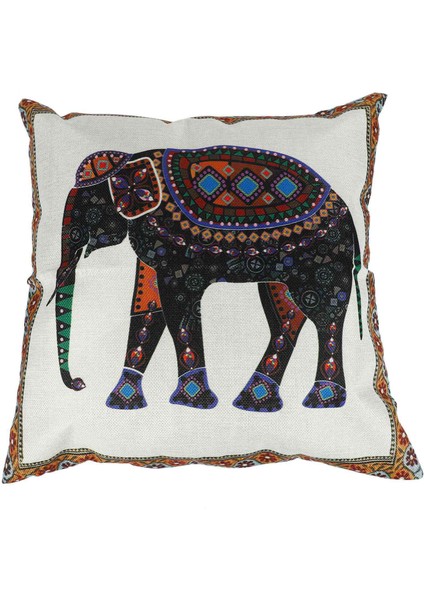 4x Hint Örgü Fil Pamuk Keten Atma Yastığı Kılıf Yastık Kapak Dekoru (Yurt Dışından) modelleri