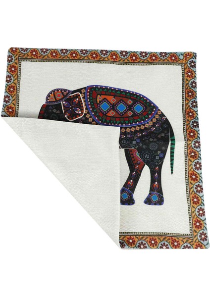 4x Hint Örgü Fil Pamuk Keten Atma Yastığı Kılıf Yastık Kapak Dekoru (Yurt Dışından) indirimleri