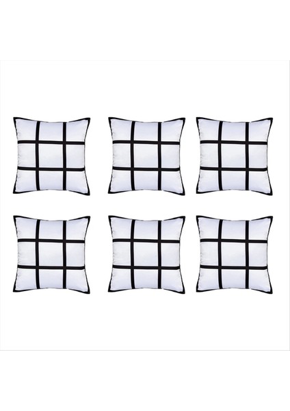 6 Adet Süblimasyon Boş Panel Yastık Kasası Diy Polyester Yastık Kapağı 9 Fotoğraf Isı Transfer Baskısı Yastık Kılıfı S (Yurt Dışından)