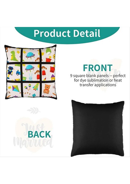 6 Adet Süblimasyon Boş Panel Yastık Kasası Diy Polyester Yastık Kapağı 9 Fotoğraf Isı Transfer Baskısı Yastık Kılıfı S (Yurt Dışından) indirimleri