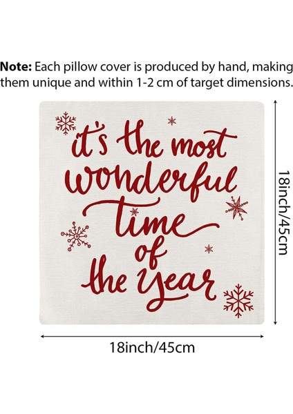 Noel Yastığı Kapakları 18X18 Set 8 Noel Süslemeleri Çiftlik Evi Yastık Kaskası Yastık Kılıfı Ev Dekor (Yurt Dışından) indirimleri