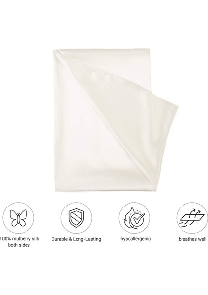 2 Adet Saç ve Cilt Için Doğal Saf Dut Ipek Yastık Kılıfı 600 Iplik Sayısı 50X75CM Fildişi Beyaz ve Lacivert (Yurt Dışından) modelleri